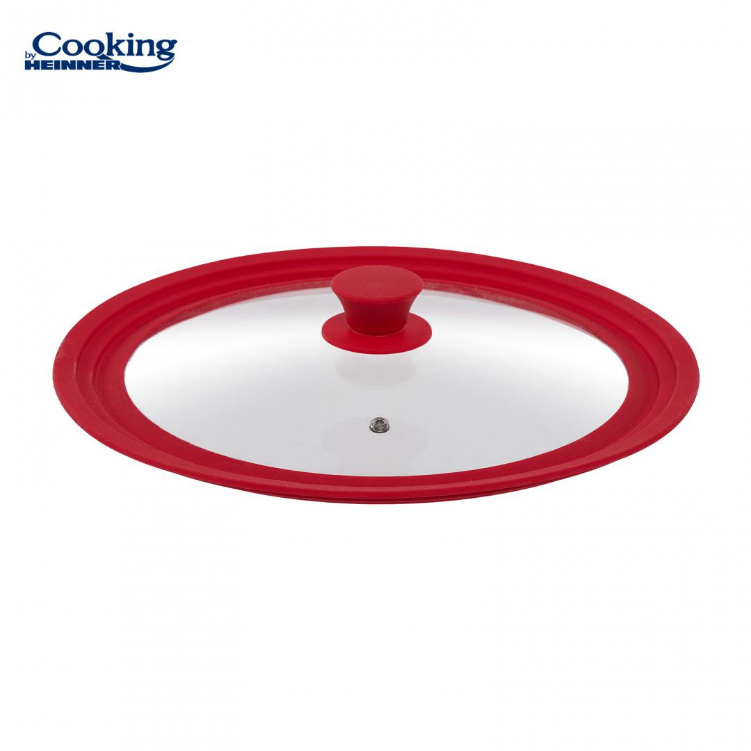 Capac Sticla Cu Margine Din Silicon Ajustabila Pe 3 Dimensiuni 28/30/32 Cm, Cooking By Heinner