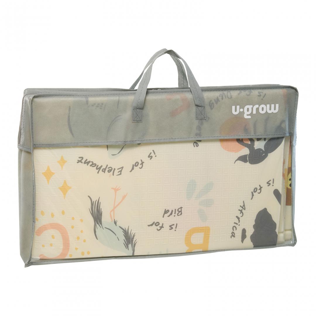 Covor De Joaca Pentru Copii U-Grow, Din Spuma, Pliabil, 2 Fete, Impermeabil, Izolant, Alfabet