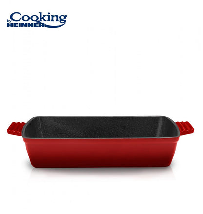 Tava Cooking by Heinner Red Line, fonta emailata, 33 x 23 x 7 cm
