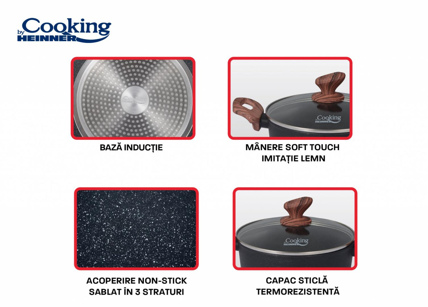 Set Gatit 5 Piese Aluminiu Forjat, Malta, Cooking By Heinner