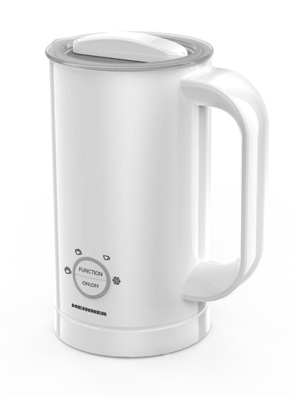 Aparat pentru spumat laptele Heinner HMFR-450WH, 450w, capacitate spumare 100ml, 4 functii, capacitate incalzire 200ml, led, inel spumare magnetic, Alb