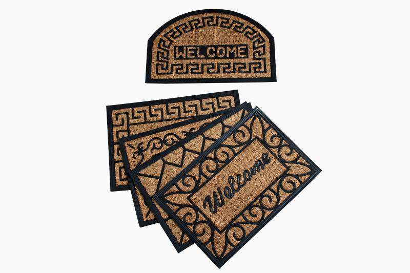 Covoras Intrare Antiderapant ,Cauciuc+Nuca Cocos,Vanora Home(Mix 5 Modele,10 Bucati/Bax, 2 Bucati/Model)