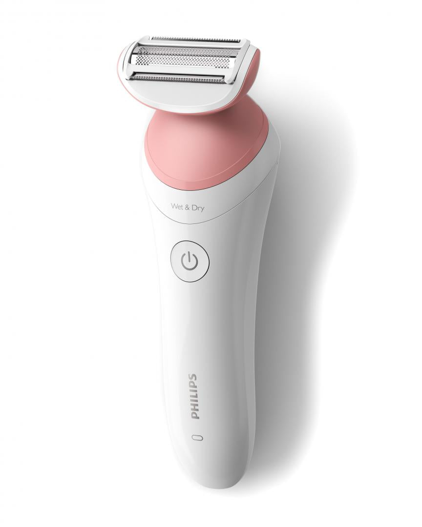 Aparat De Ras Fara Fir Umed Si Uscat Philips Lady Shaver Seria 6000 Brl146/00, Wet&Amp;Dry, 10 Ore Incarcare, 40 Min Utilizare, Husa, Manusa Exfoliere, L X A X I (Mm)