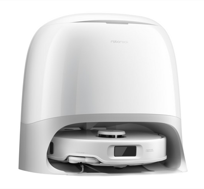 Robot de aspirare Roborock Qrevo Curv 5A1 QRCS02-00, 18500 PA, tehnologie HyperForce, mop FlexiArm 200rpm, AdaptiLift, sistem Dual Anti-Tangle, dock multifunctional 3.0, autocuratare cu apa fierbinte, uscare cu aer cald, alb