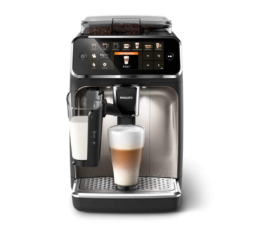 Espressor Automat Philips Lattego Seria 5400 Ep5447/90, 1.8L, 15 Bar, Negru/