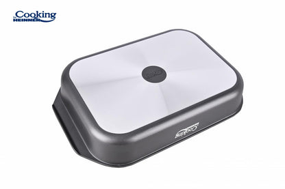 Tava Cooking by Heinner Dark Line, aluminiu turnat, acoperire ceramica, 39.5 x 26 x 6.3 cm