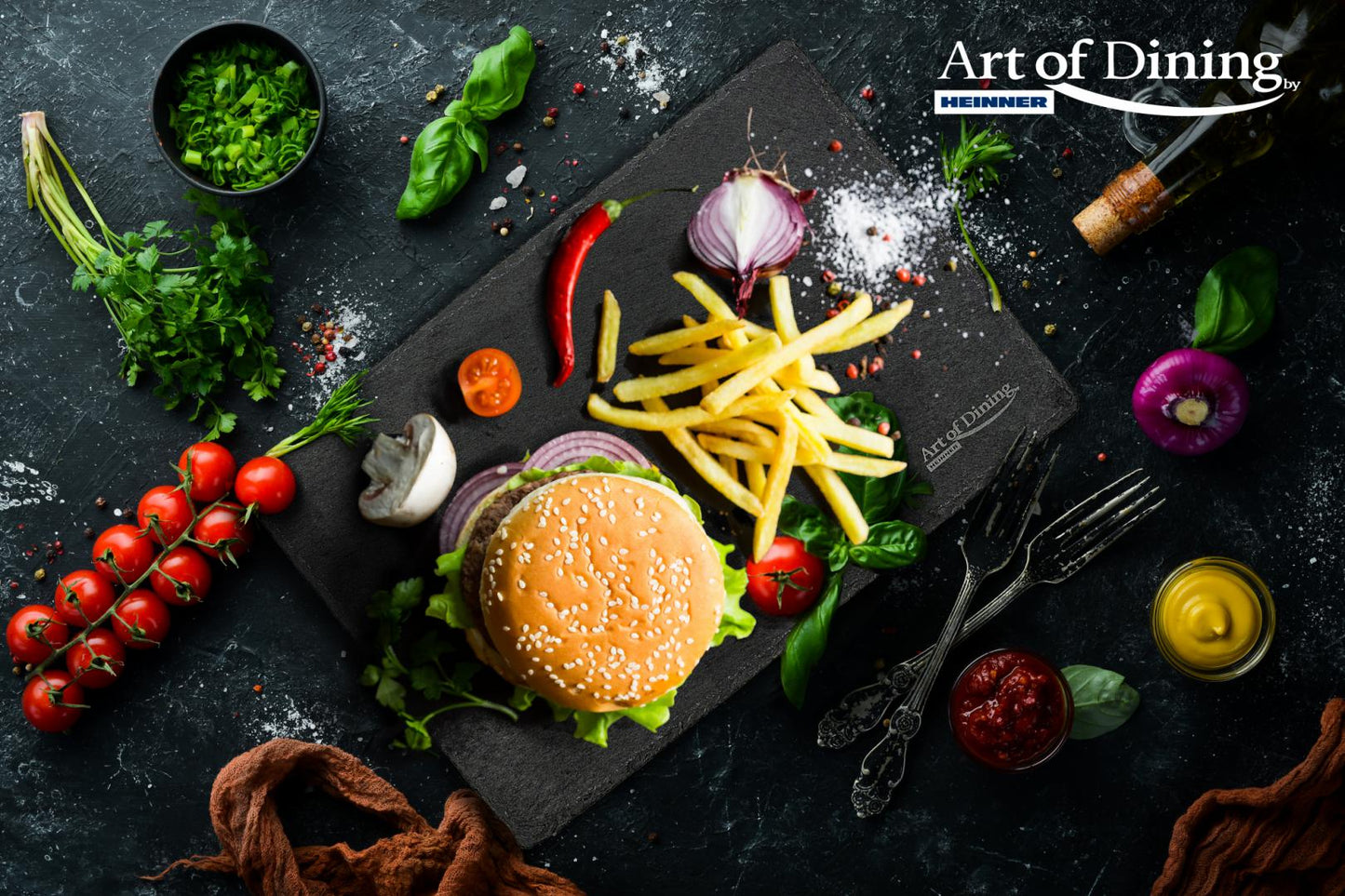 Platou ardezie Cooking by Heinner, dreptunghiular, 30x20 cm