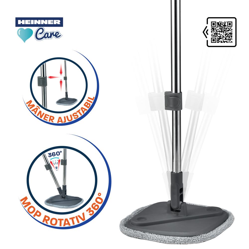 Set Curatenie Mop Rotativ 360 Mega Clean, Heinner Care
