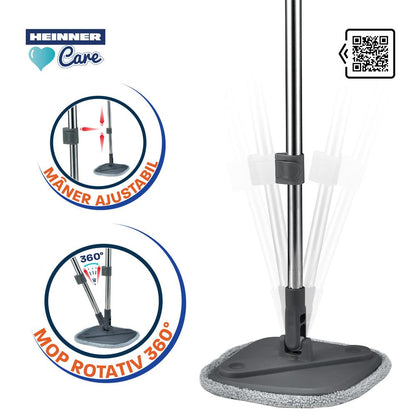 Set Curatenie Mop Rotativ 360 Mega Clean, Heinner Care