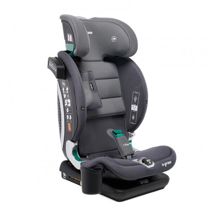 Scaun Auto I-Size U-Grow Goldfix Plus, Isofix, 76-150 Cm (9-36 Kg), Boxa Bluetooth,