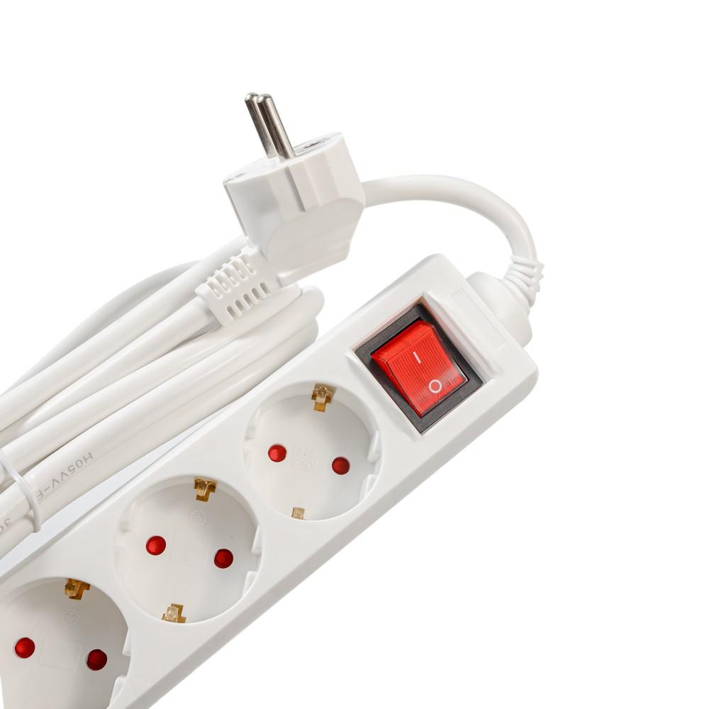 Prelungitor Spacer, Schuko X 5, Conectare Prin Schuko (T), Cablu 3 M, 16 A, Max. , Protectie Supratensiune, Protectie Copii,