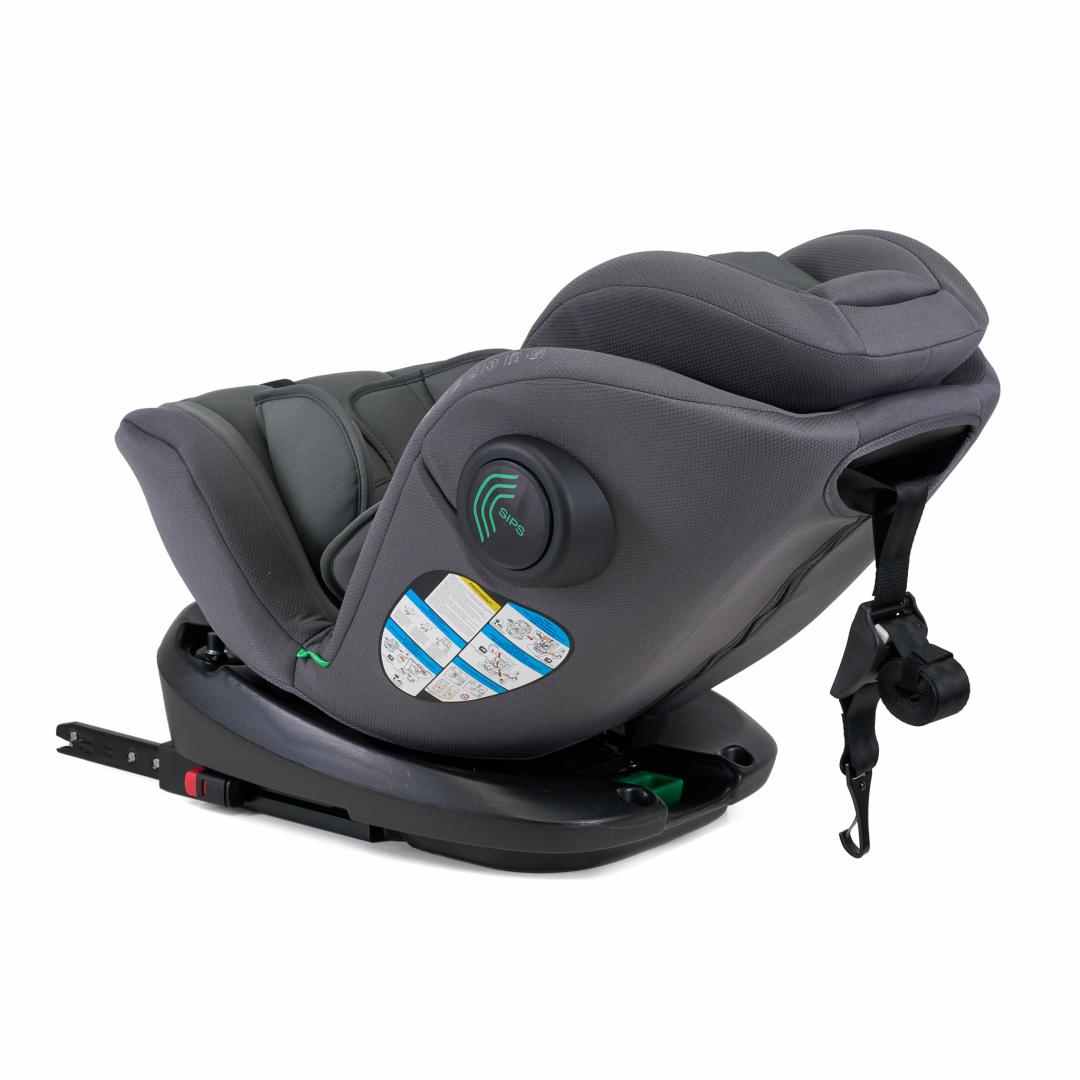 Scaun auto U-Grow Secure+ 40-150 cm , 360 grade , 4 pozitii de ajustare pe spate , 10 pozitii de ajustare a tetierei pe inaltime, gri, U-Grow
