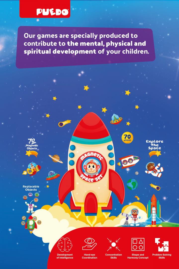 SET MAGNETIC DIN SPUMA EVA, SPATIUL COSMIC, PUEDO