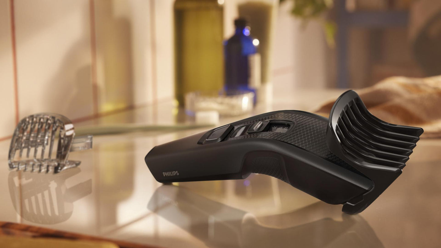 Aparat de tuns Philips HC3510/15, pieptene ajustabil, 0.5-23mm, 13 trepte, cu fir, Negru