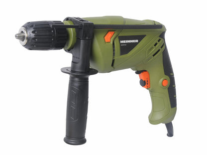 Masina de gaurit si insurubat (bormasina) cu percutie Heinner AMGP020, 500 W, 3000 RPM, 13 mm diametru mandrina, mandrina automata