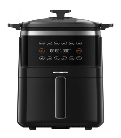 Friteuza cu aer cald Heinner Fry&Grill HAFG-B5BK2600, 2600W, capacitate 5L, 6 programe presetate, panou de comanda electronic, timp maxim de preparare: 60 min, Negru