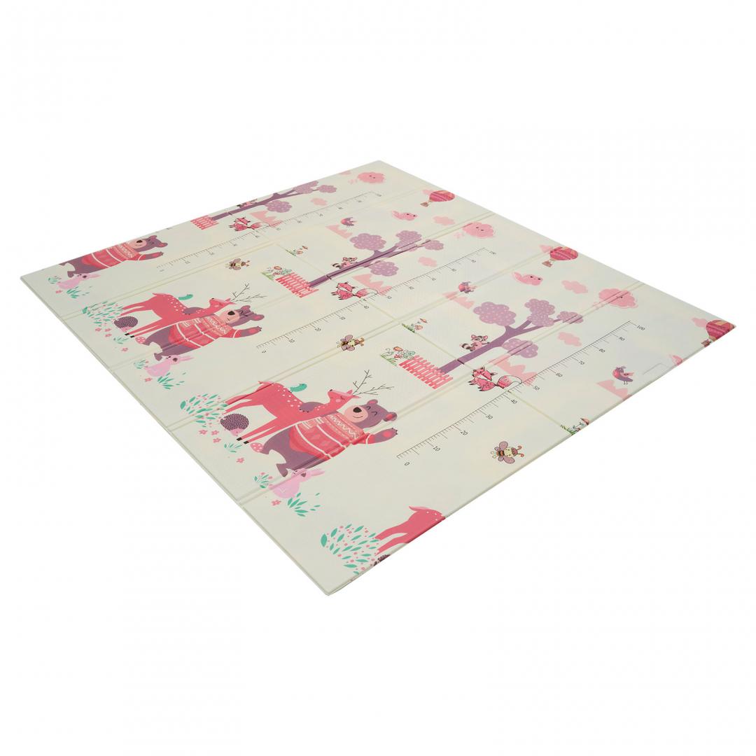Covor de joaca pentru copii U-Grow, din spuma, pliabil, 2 fete, impermeabil, izolant, 180 x 200 x 1 cm