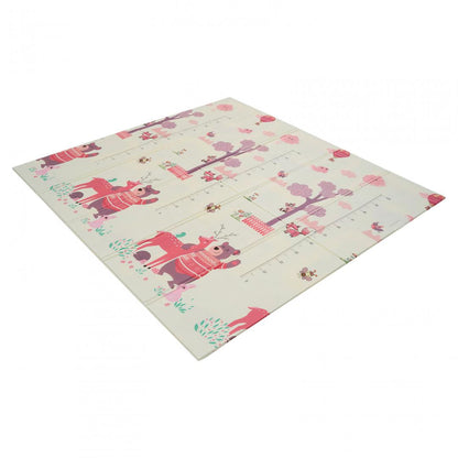 Covor de joaca pentru copii U-Grow, din spuma, pliabil, 2 fete, impermeabil, izolant, 180 x 200 x 1 cm