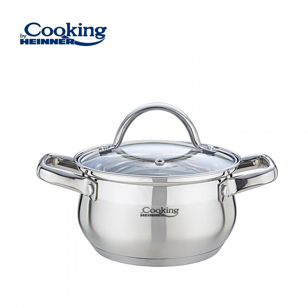 Semioala 2.6L cu capac Cooking by Heinner Amira, inox, 18x10.5 cm