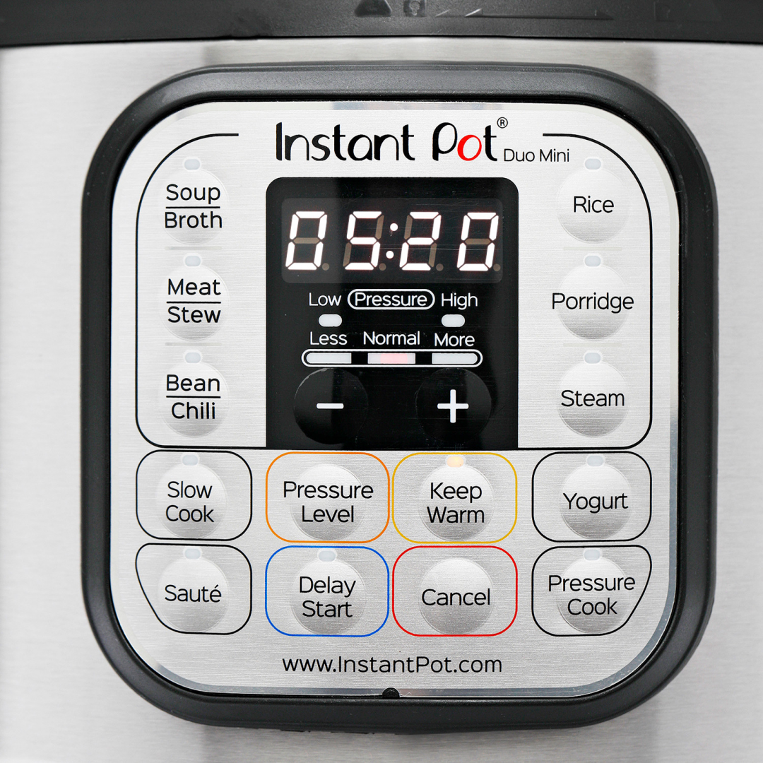 Multicooker Instant Pot Duo 3 MINI, 700W, 14 programe presetate, Capacitate 2.8 litri, Capac detasabil, Functie manuala, Inox/Negru
