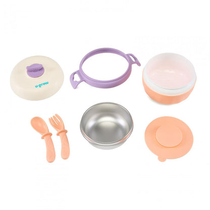 Bol Termic , Lingurita Si Furculita , Baza Antialunecare, U-Grow