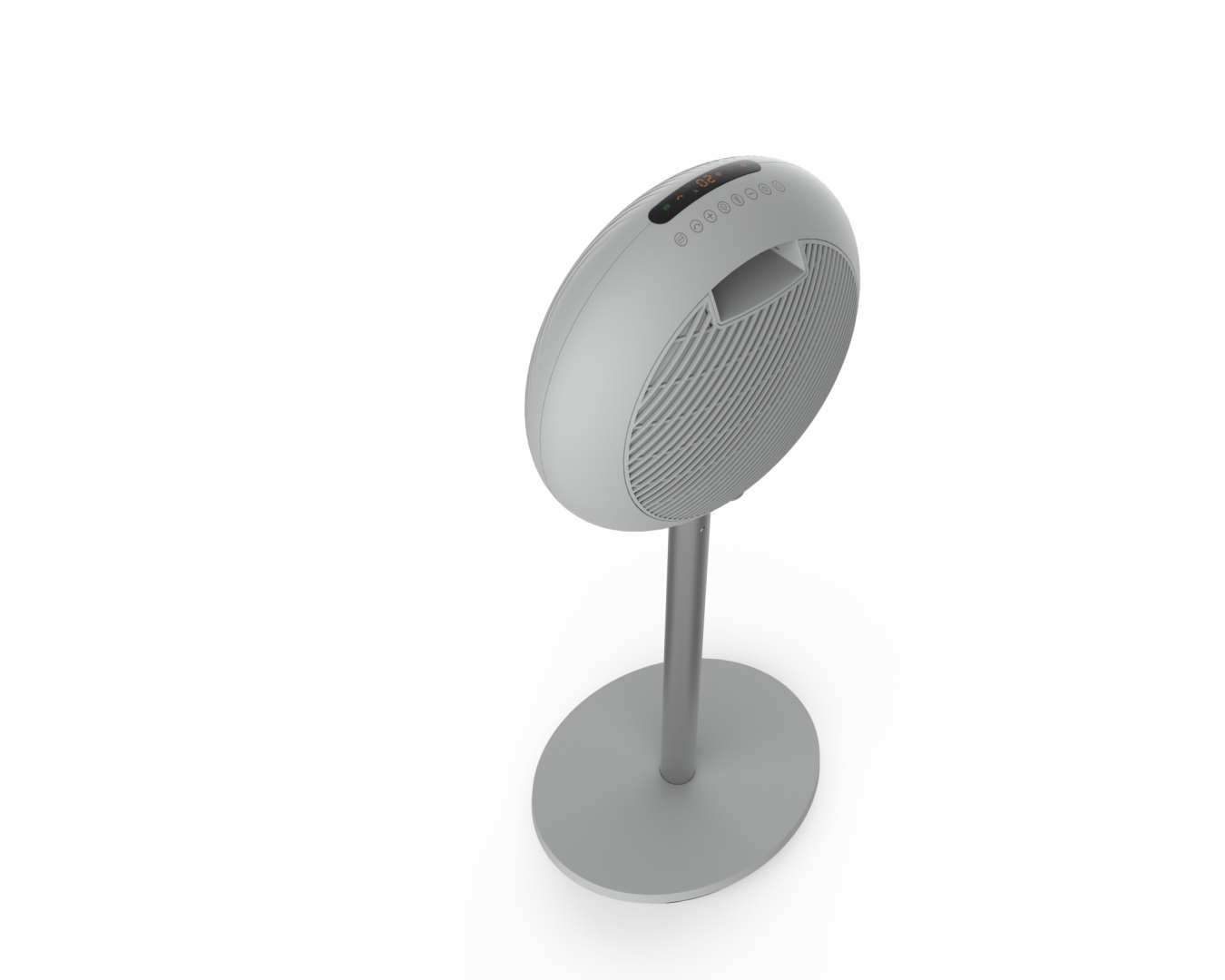 Radiator ceramic Heinner HCH-LD2000SL, 2000 W, Display LED, Control Touch, Telecomanda, Functie ECO, Oprire automata, Functie oscilare, Gri