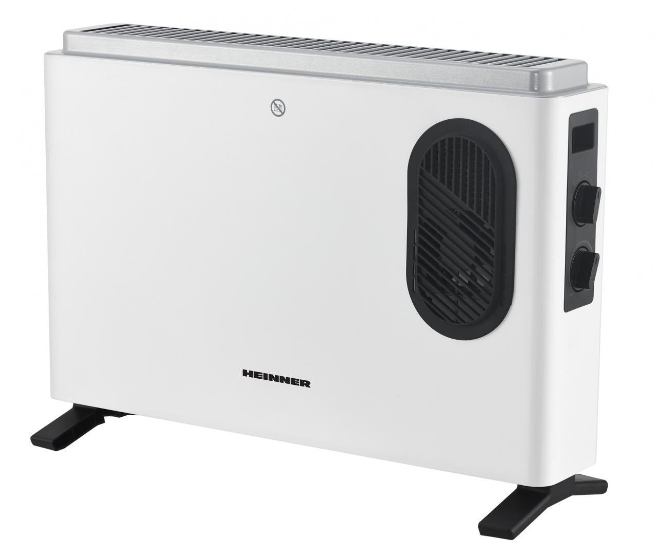 Convector Heinner HCVH-MV2000WH, 2000 W, Ventilator turbo, 3 setari de temperatura, Termostat ajustabil, Potectie supraincalzire, Alb