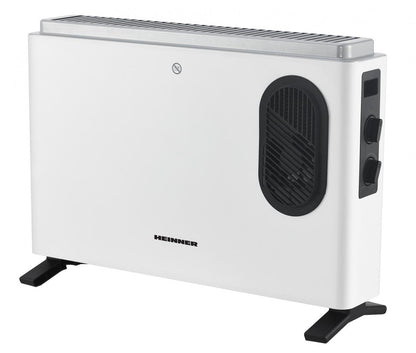 Convector Heinner HCVH-MV2000WH, 2000 W, Ventilator turbo, 3 setari de temperatura, Termostat ajustabil, Potectie supraincalzire, Alb
