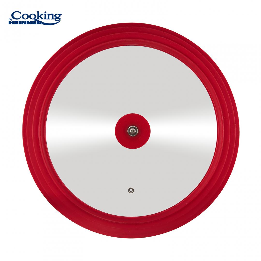 Capac Sticla Cu Margine Din Silicon Ajustabila Pe 3 Dimensiuni 28/30/32 Cm, Cooking By Heinner