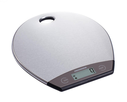 Cantar de bucatarie Heinner HKS-5RSS, 5kg, platforma inox, display lcd, control touch, gradare: 1g, functie Cantarire lichide, design pentru depozitare verticala, baterii: 1 x cr2032 (inclus)