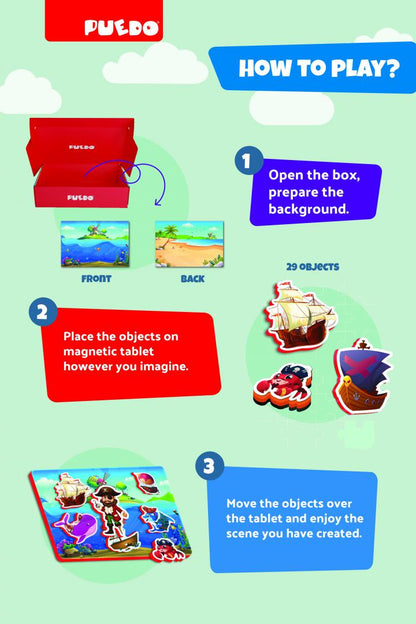 Joc Magnetic Din Spuma Eva, Pirati, Puedo