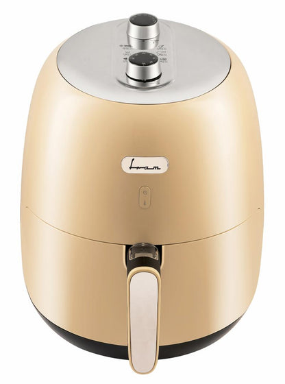 Friteuza cu aer cald FRAM Airfryer FAF-1500CR, gatire fara ulei, 1500W, capacitate cos 3.2L, vas detasabil anti-adeziv, termostat reglabil 80-200˚C, timer 30 min, crem