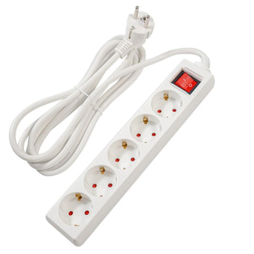 Prelungitor Spacer, Schuko X 5, Conectare Prin Schuko (T), Cablu 3 M, 16 A, Max. , Protectie Supratensiune, Protectie Copii,