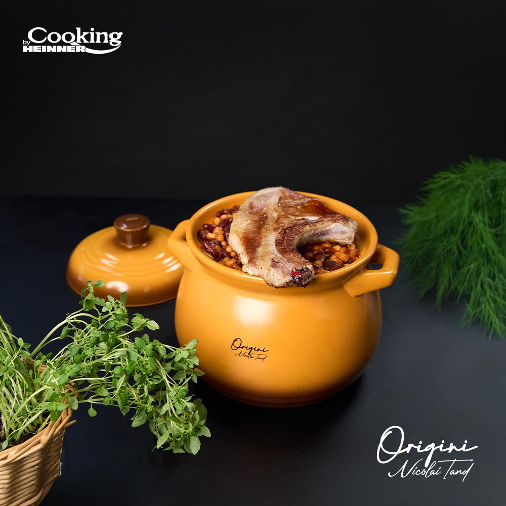 Oala ceramica cu capac Cooking by Heinner - Origini Chef Nicolai Tand, 17 x 18 cm, 4.5 L