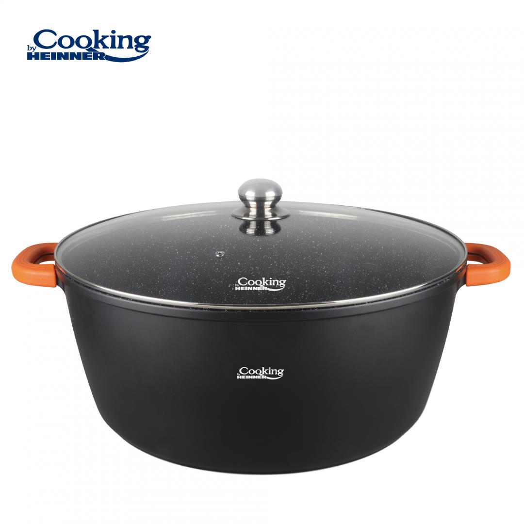 Semioala Aluminiu+Capac ,23L,Dark Line, Cooking By Heinner