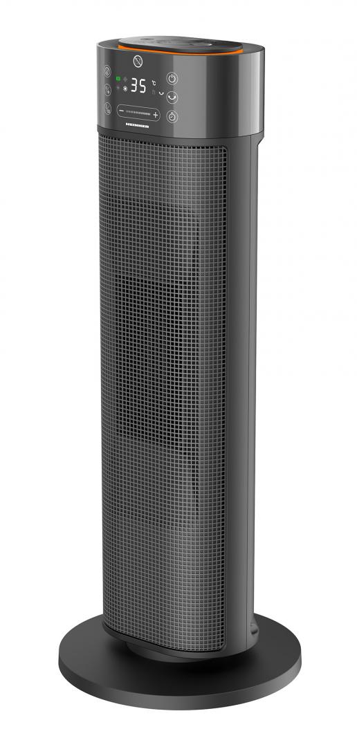 Radiator ceramic cu umidificare Heinner HCH-LH2000BK, 2000 W, Functie umidificare, Display LED, Control touch, Telecomanda, Functie ECO, Oprire automata, Functie Oscilare, Negru