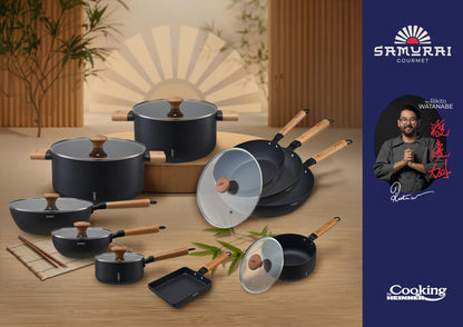 Oala 7.8L cu capac Cooking by Heinner - Samurai Gourmet by Rikito Watanabe, invelis ceramic, inductie