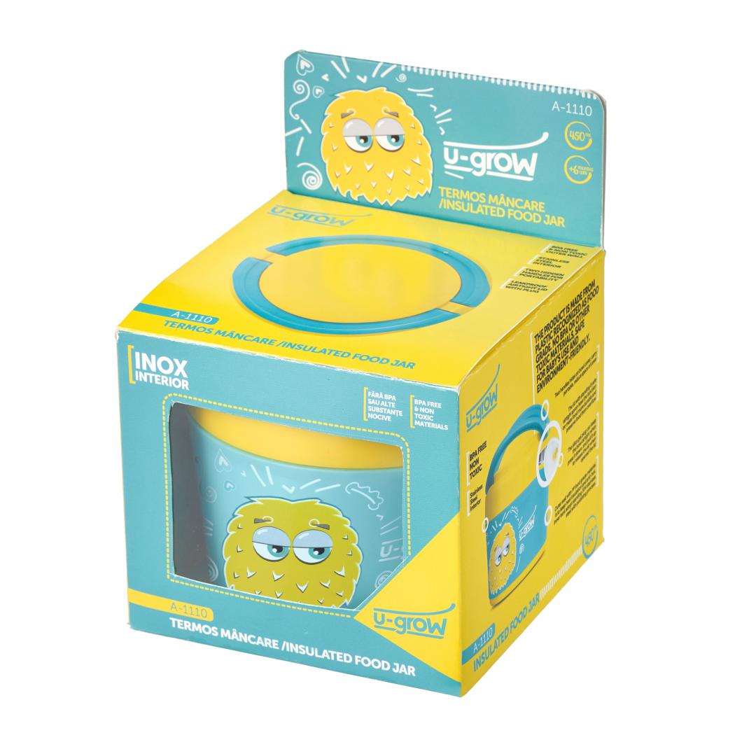Recipient Termic Pentru Pastrare Mancare Bebelusi U-Grow, 450 Ml