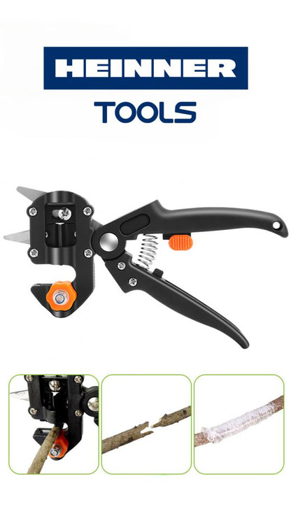 Cleste/Aparat pentru altoit Heinner 8201, lame reversibile tip V-U-Ω, pomi, vie, plante