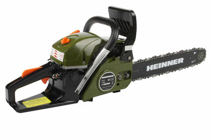 Drujba (motofierastrau) cu lant pe benzina Heinner VMF004, 2.4 CP, 45 CC, 1800 W, 40 cm lungime lama, easy start, 0.56 l benzina