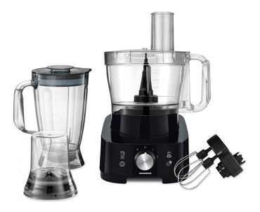 Robot de bucatarie Heinner Cookery Chef HFP-1000BK, 1000W, blender si rasnita incluse, capacitate bol 3.5L, capacitate blender 1.8L, 2 viteze + Pulse, cutit inox, negru