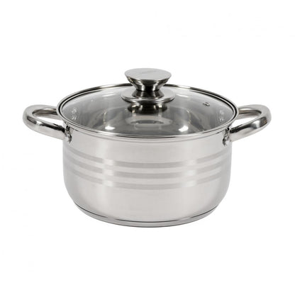 Oala 3.5L cu capac Cooking by Heinner Myra, inox, inductie, 20 x 11.5 cm