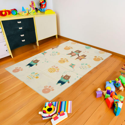 Covor De Joaca Pentru Copii U-Grow, Din Spuma, Pliabil, 2 Fete, Impermeabil, Izolant, Alfabet