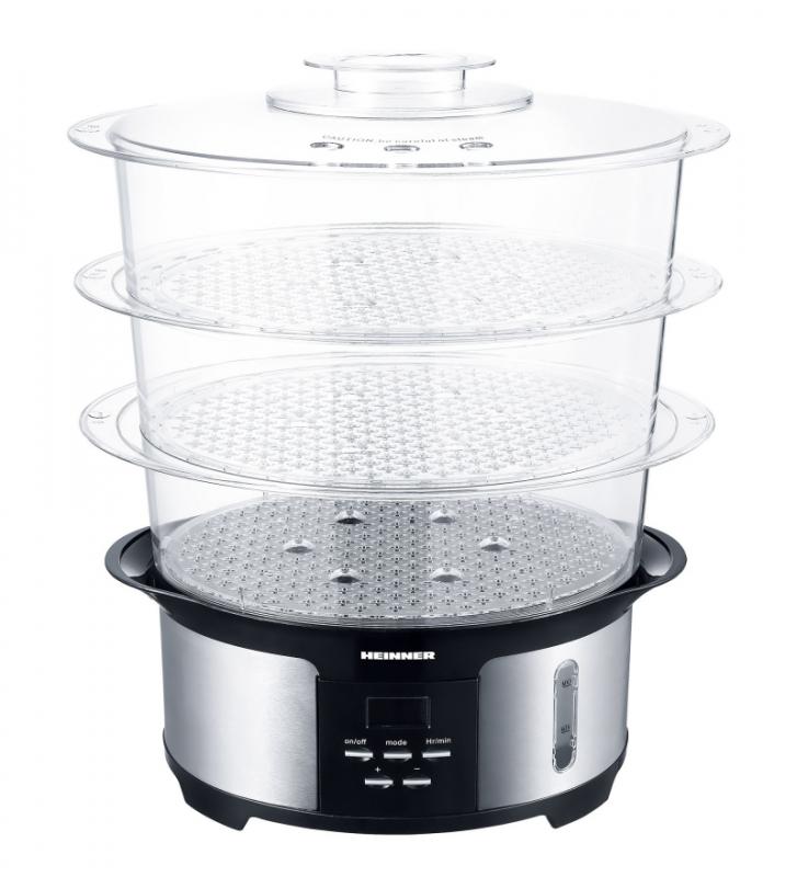 Aparat de gatit cu aburi Heinner Master Collection HSA-1000XMC, 1000 W, 12 l, Argintiu/Negru