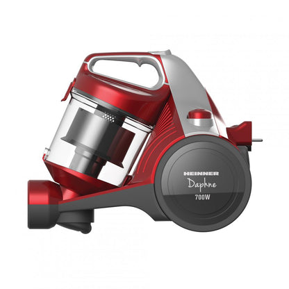 Aspirator fara sac Heinner HVC-MC700RD, 700 W, Filtrare ciclonica, Filtru Hepa 12, Rosu