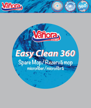 Set 3 Rezerve Mop Rotativ 360,Easy Clean, Vanora Home