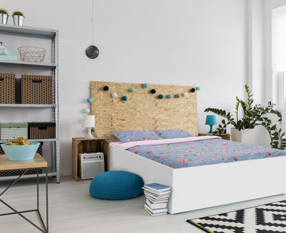 Lenjerie de pat Heinner Home, 2 persoane, 100% bumbac 132 TC, cearsaf pilota 180x215 cm, cearsaf pat 200x220 cm, 2 fete de perna 50x70 cm, 4 piese