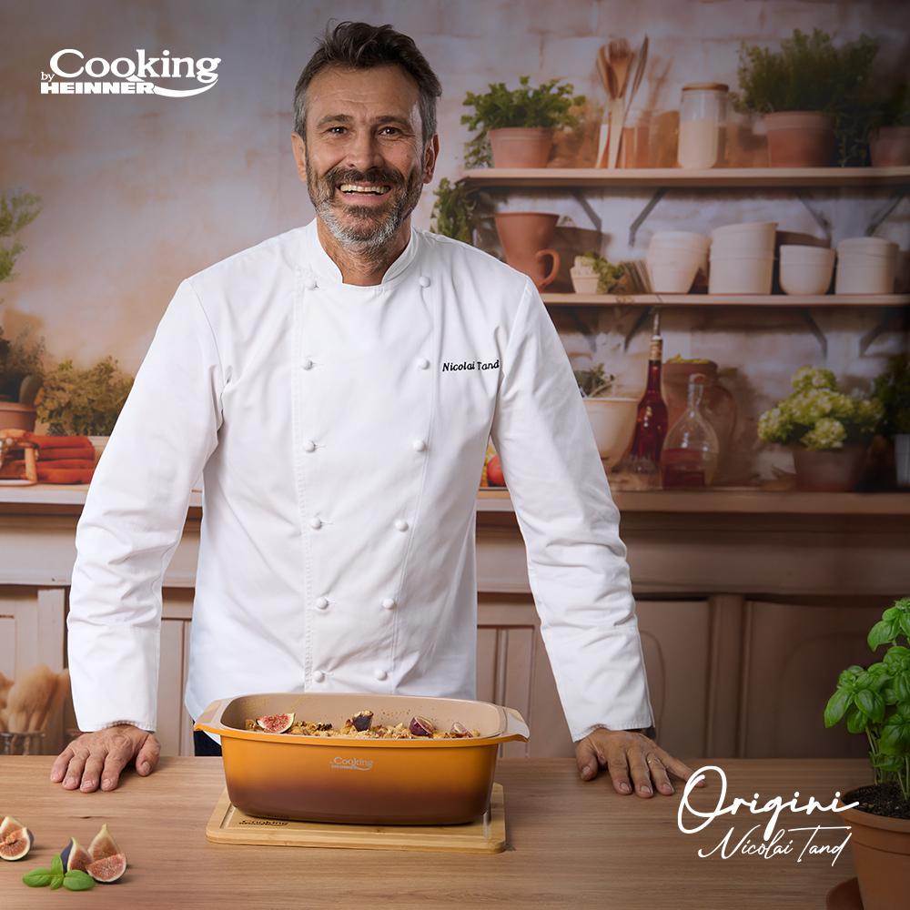 Tava cuptor Cooking by Heinner - Origini Chef Nicolai Tand, aluminiu turnat, invelis ceramic, 39 x 22.5 x 11 cm, 5.3 L