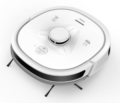 Robot de aspirare Heinner HI-Robo HRVC-M33WH, WI-FI, aspirator si mop, 14.4V/ 3350 mAh, putere aspirare 2000Pa, motor BLDC, navigatie LDS, autonomie 180 min, recipient praf: 600 ml, rezervor apa 250 ml, alb