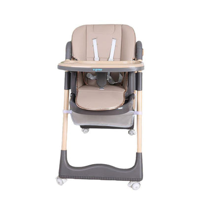 Scaun de masa cu inaltime reglabila, spatar ajustabil in 4 pozitii, pliabil, brown, U-Grow